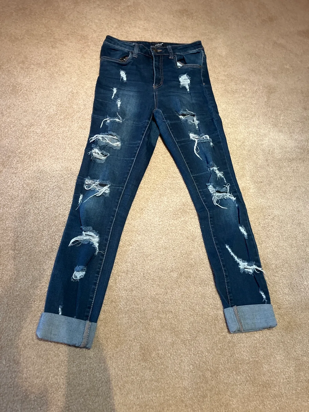 Refuge Distressed Denim Jeans thumbnail
