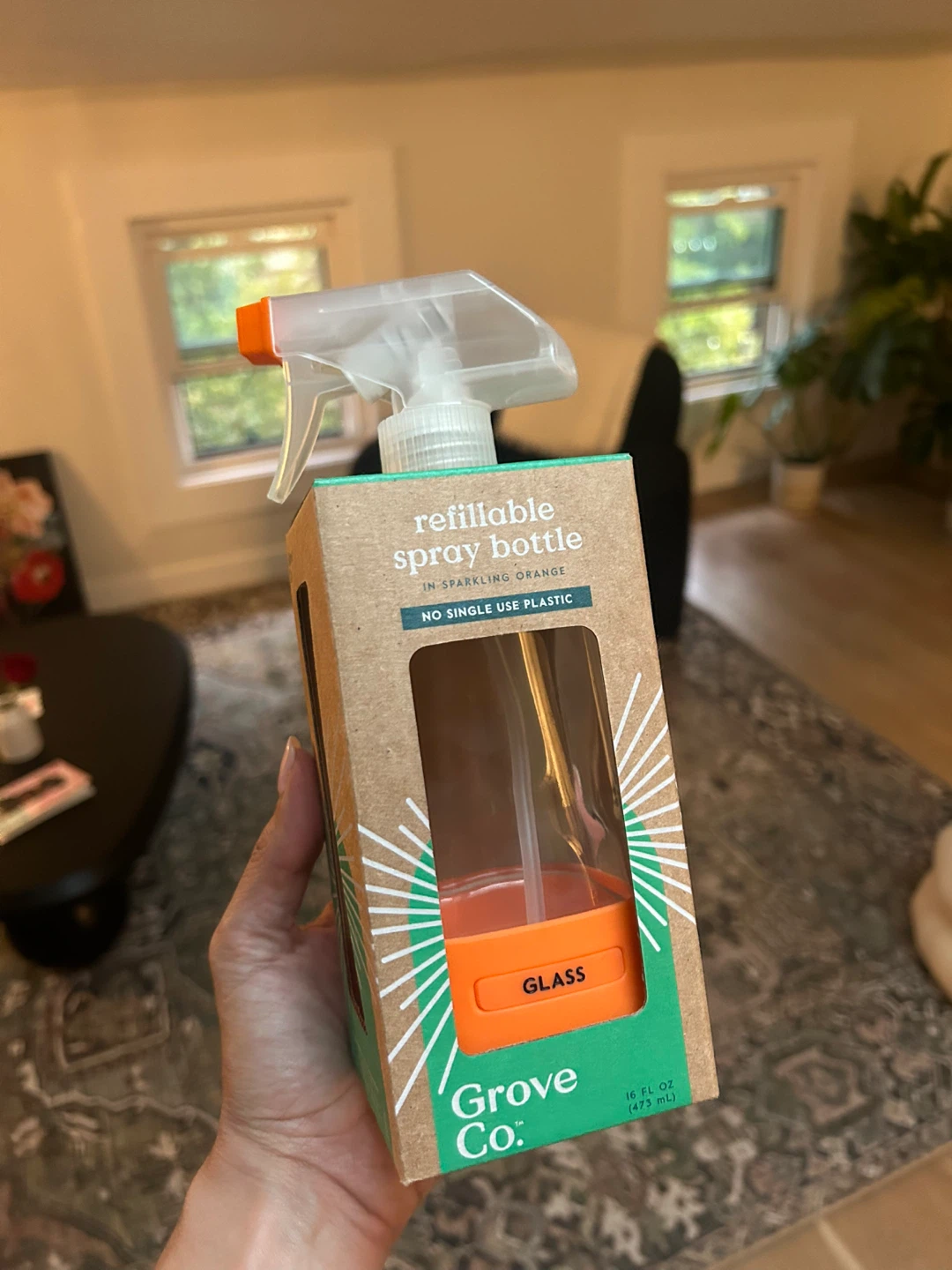 Grove Co. NEW Refillable Spray Bottle - Sparkling Orange