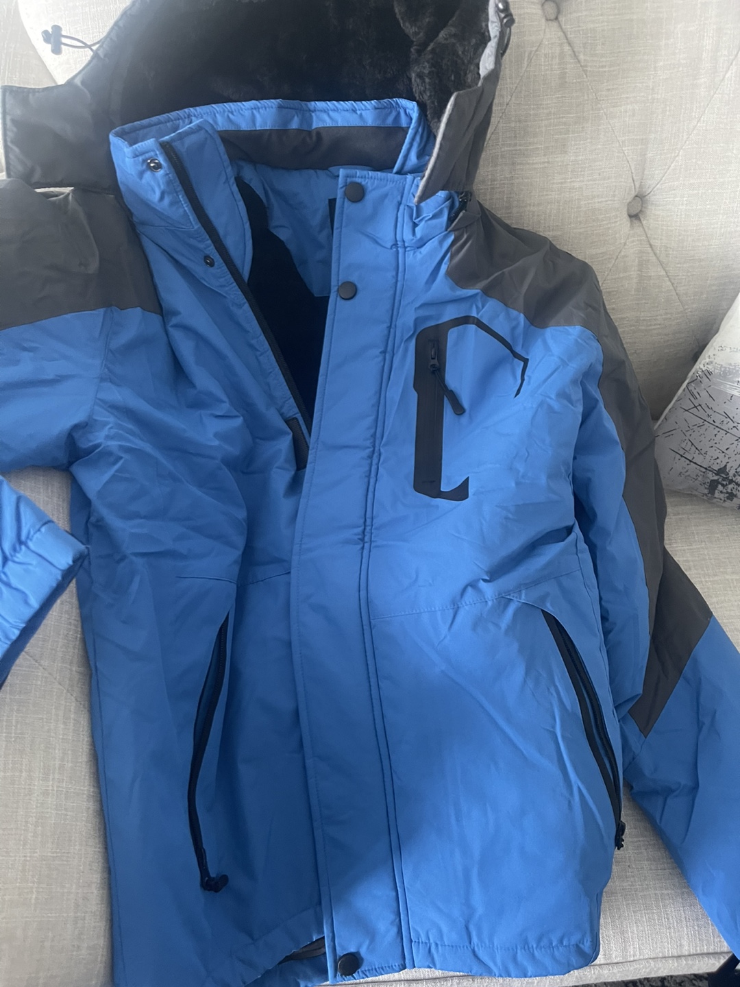 Dr. Cyril Blue & Grey Winter Jacket