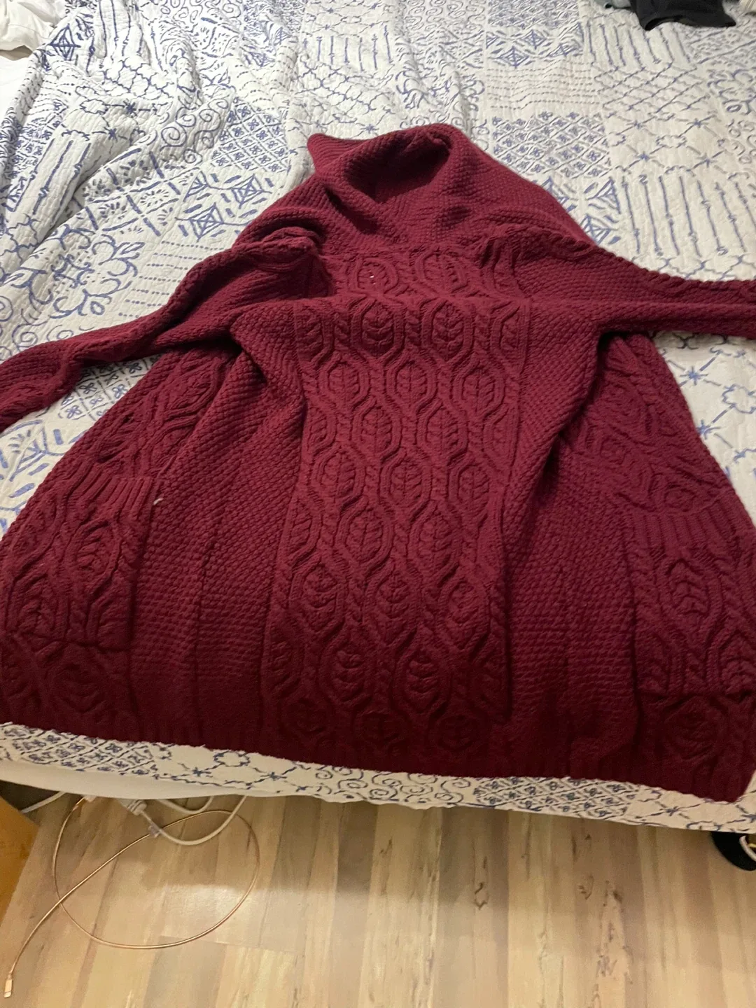 Saol Ireland Merino Wool Hooded waterfall Cardigan - Size S image indicator(2)