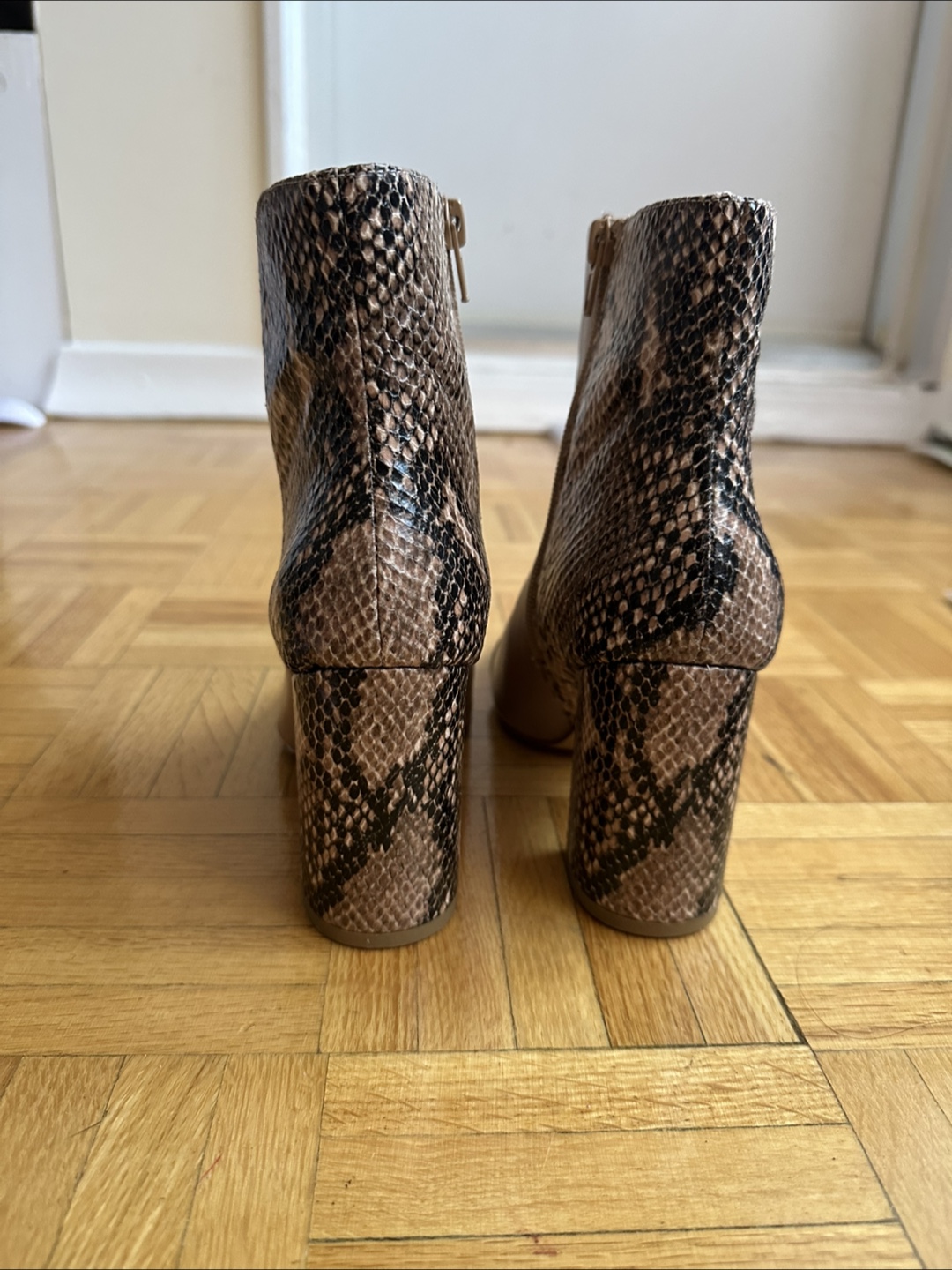 Nine West Snakeskin Ankle Boots, Size 6.5 - photo 3