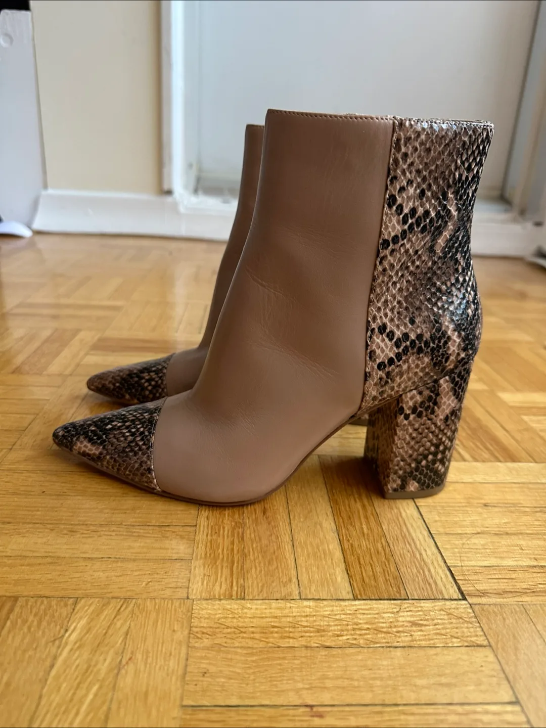 Nine West Snakeskin Ankle Boots, Size 6.5