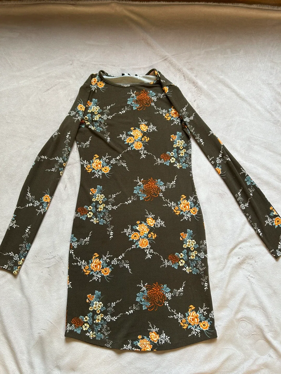 Floral Long Sleeve Dress - Size Small thumbnail
