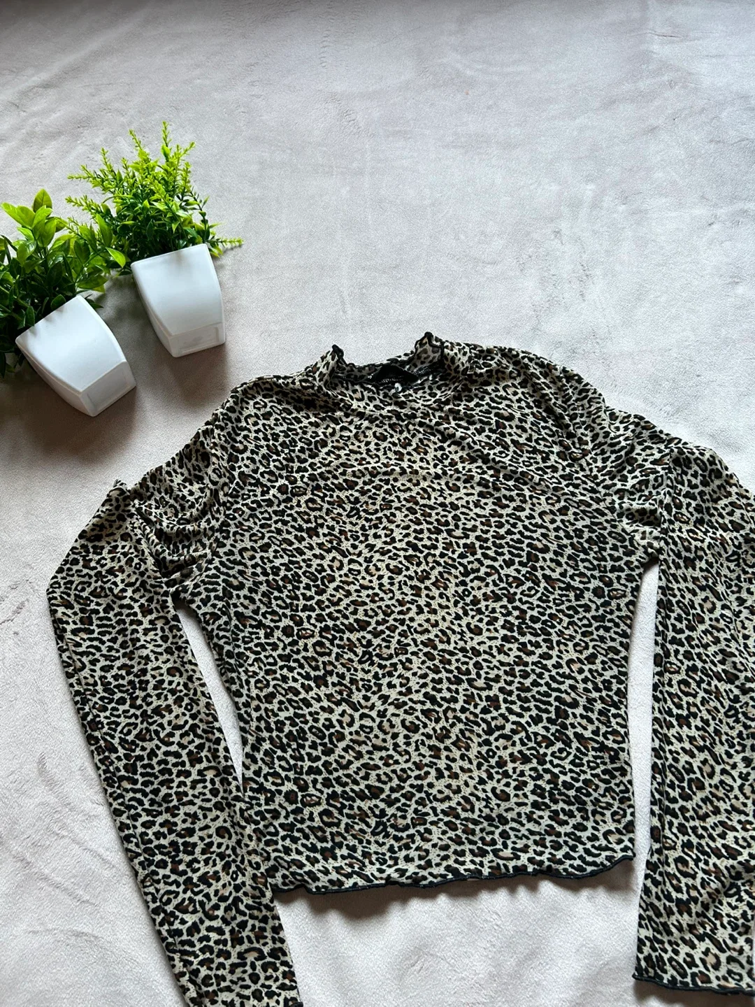 Leopard Print Long Sleeve Top thumbnail