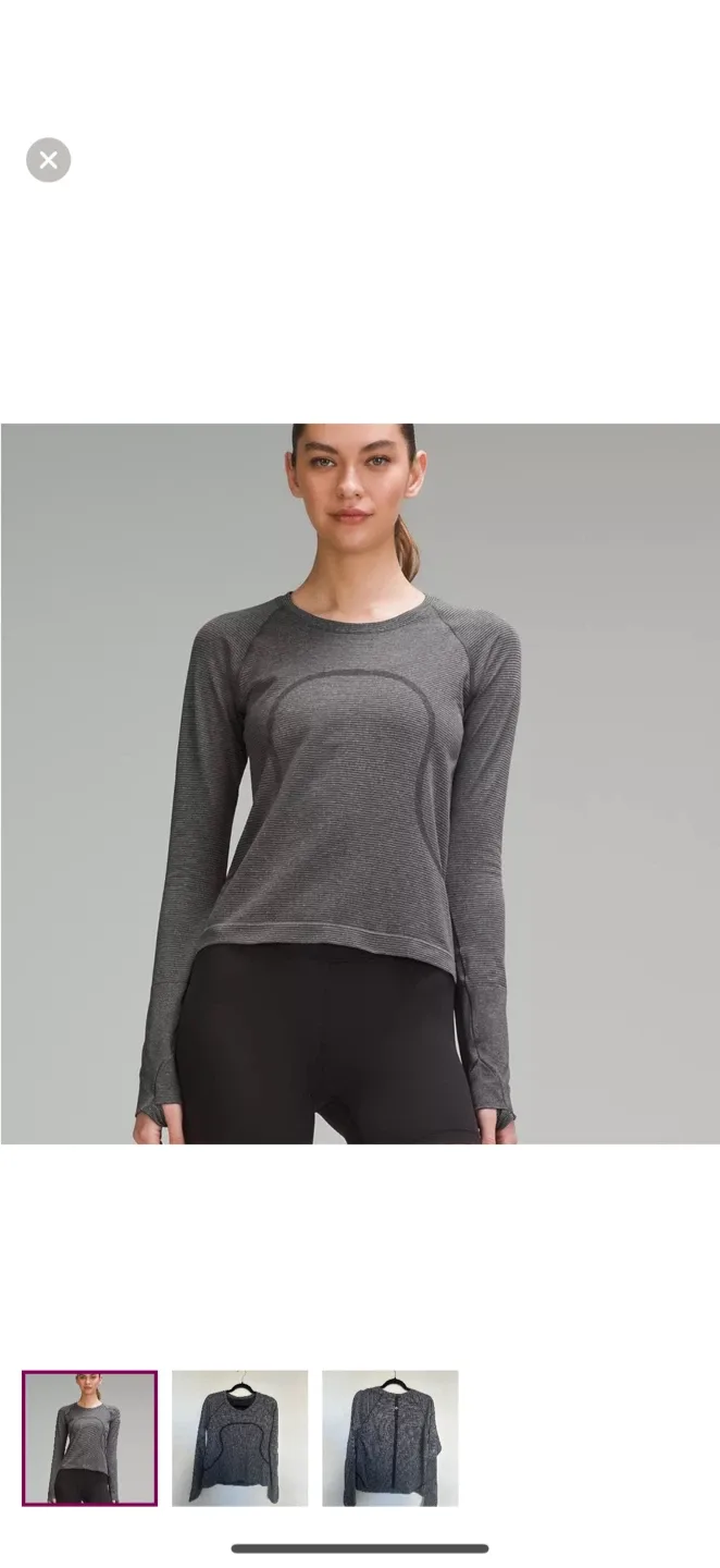 Lululemon Swiftly Tech Long Sleeve Shirt 2.0 Race Length Grey thumbnail