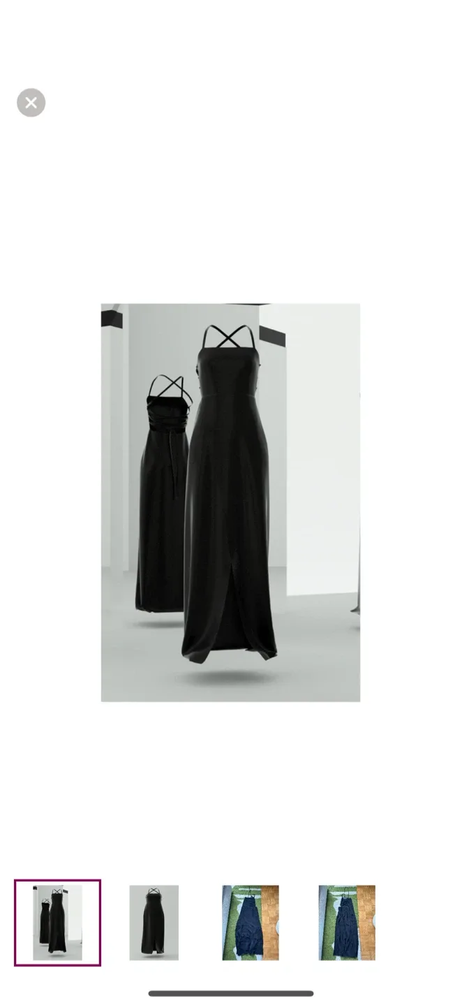 Black 100% Silk Maxi Dress thumbnail