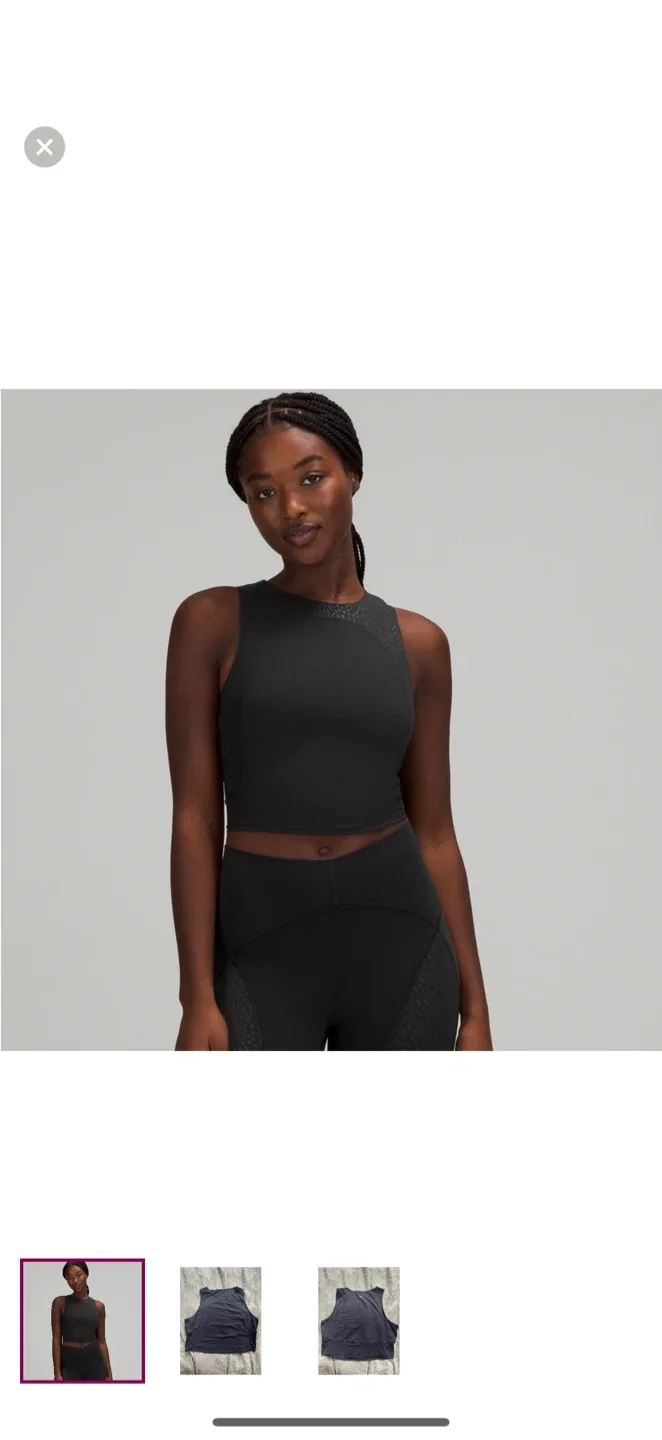 Lululemon Black Workout Tank Top thumbnail