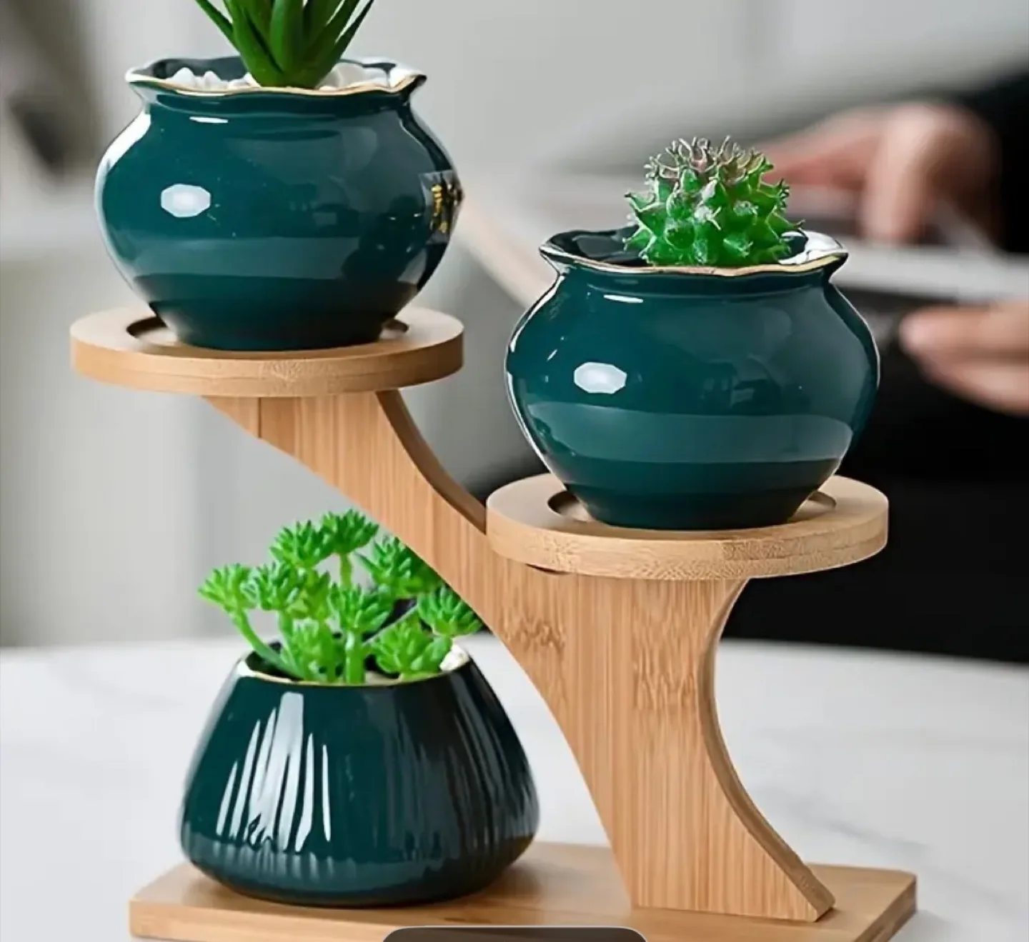 3-Tier Bamboo Plant Stand image indicator(3)