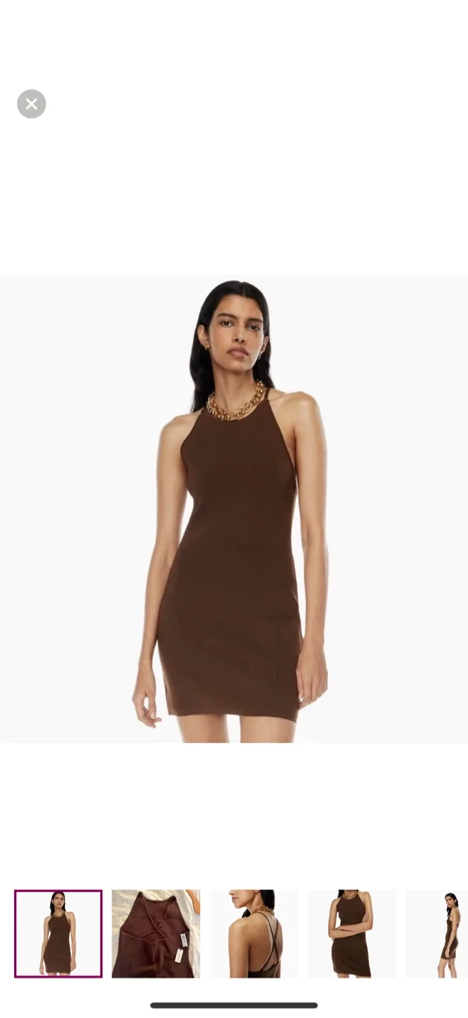 Babaton Brown Mini Dress - Size XL thumbnail