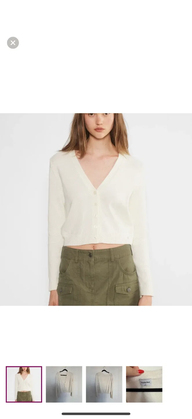 Sunday Best White Cardigan - Size XL thumbnail