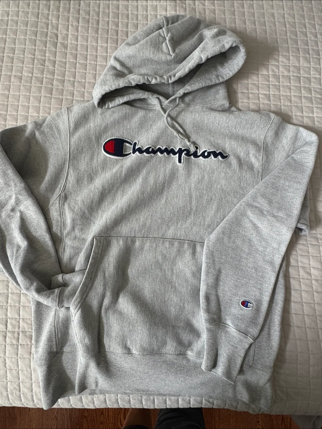 Champion Reverse Weave Hoodie - Grey, Size Medium thumbnail