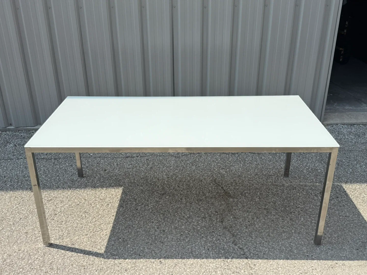 IKEA Table TORSBY, Chrome Plated/High Gloss White thumbnail