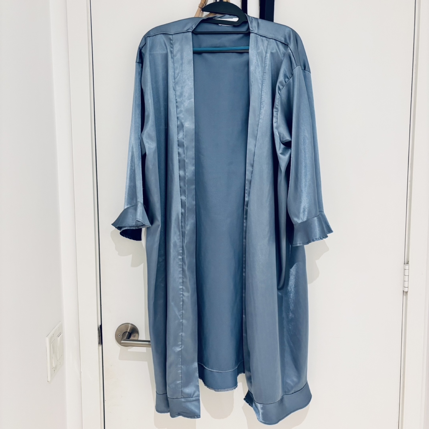 Blue Satin Robe