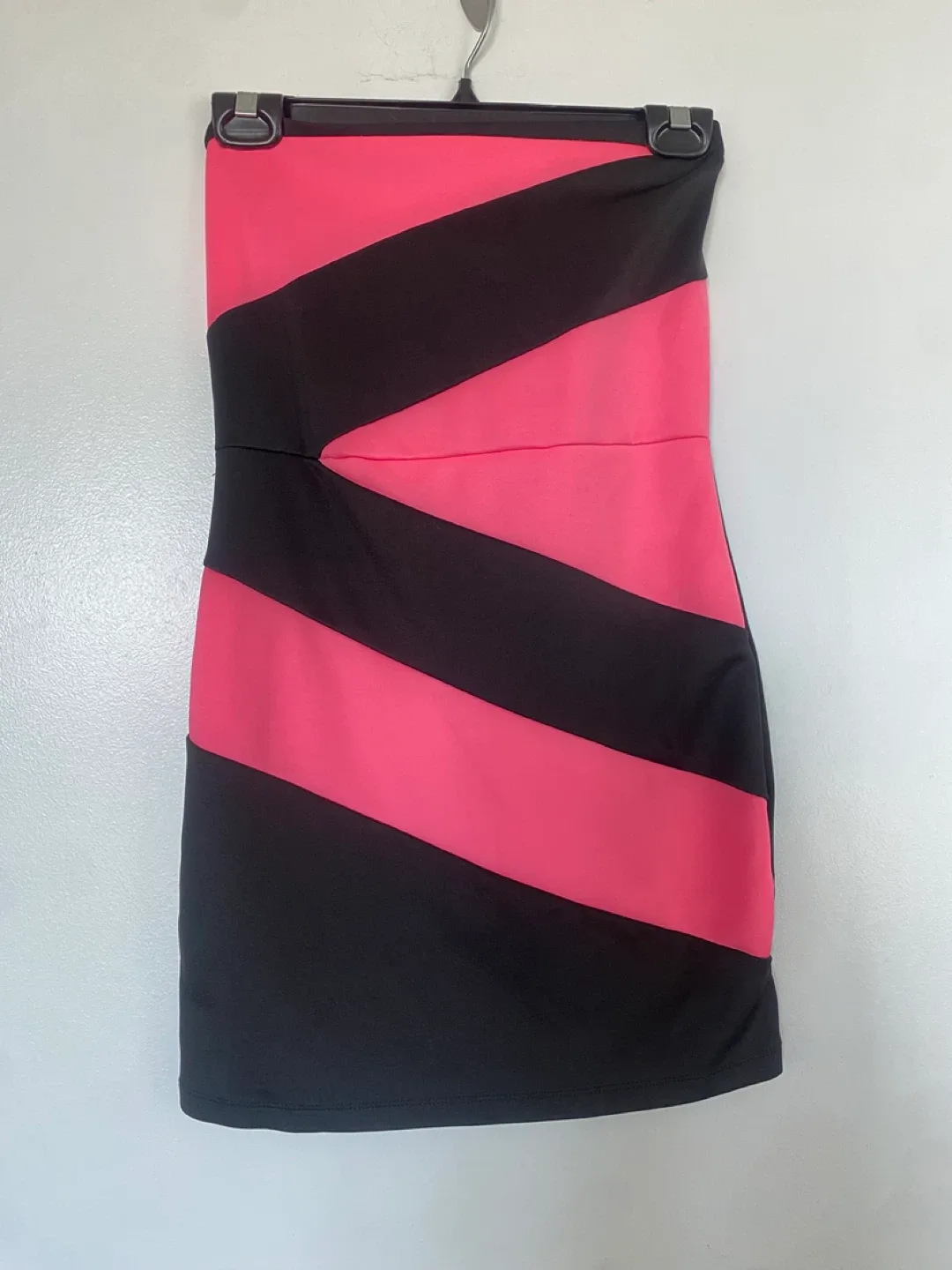 Pink & Black Strapless Mini Dress image indicator(2)