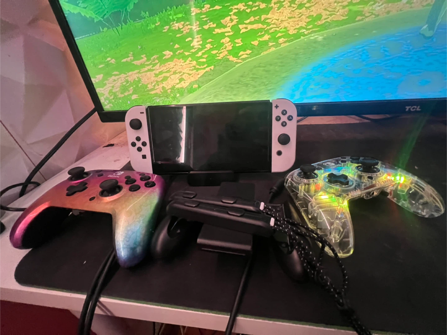 Nintendo Switch OLED bundle with TWO pro Controllers