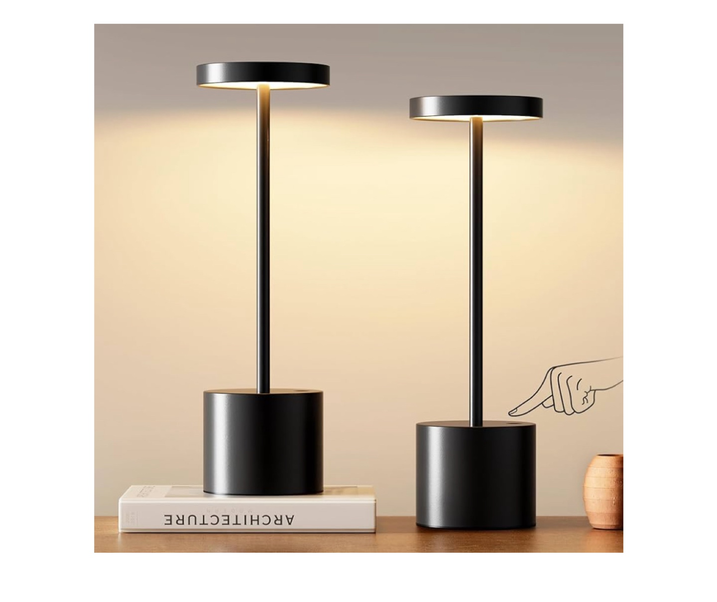 Cordless Battery Table Lamp - Touch Switch