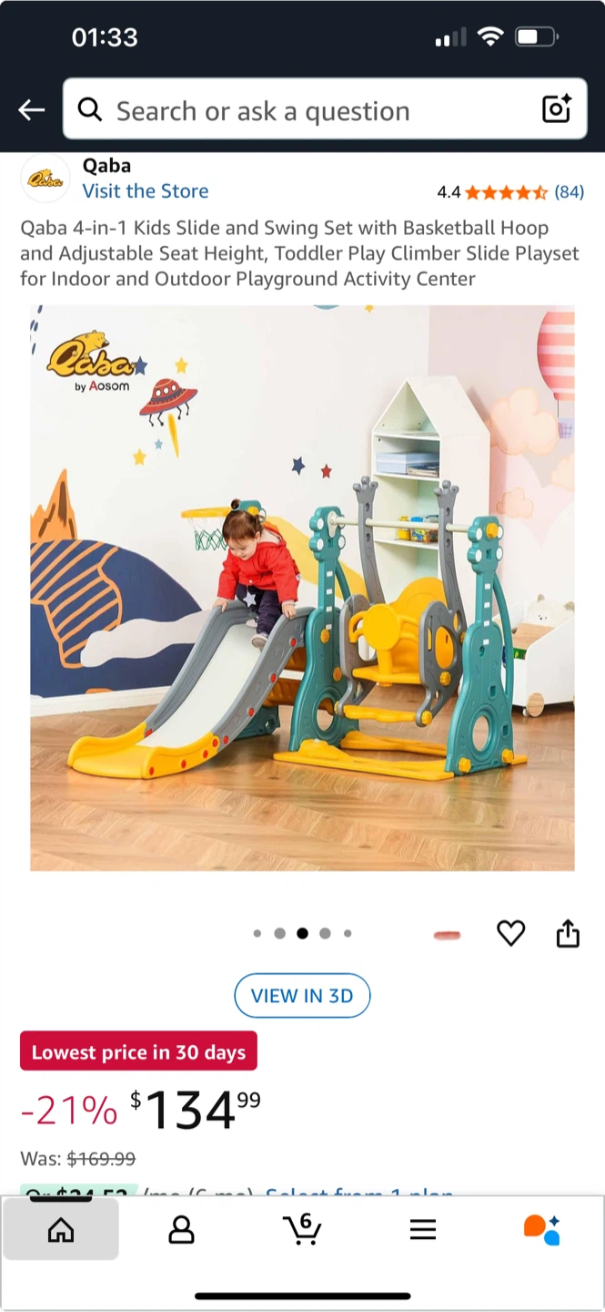 Qaba 4-in-1 Kids Slide and Swing Set 🥕 - photo 2
