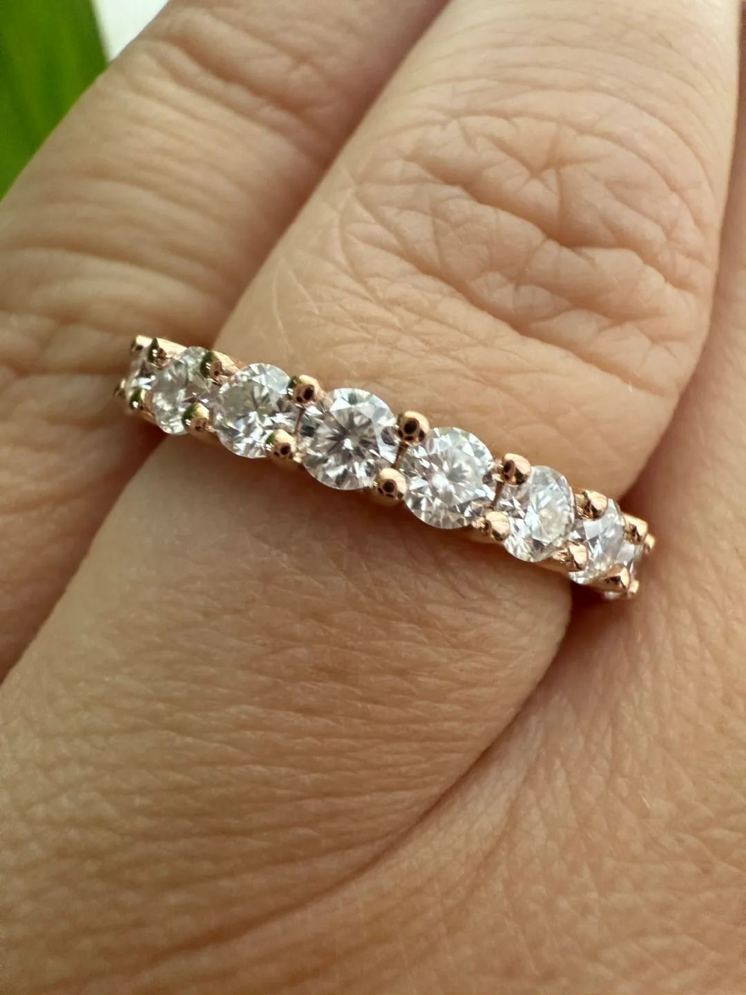 Moissanite 14K real gold ring brand new. image indicator(3)