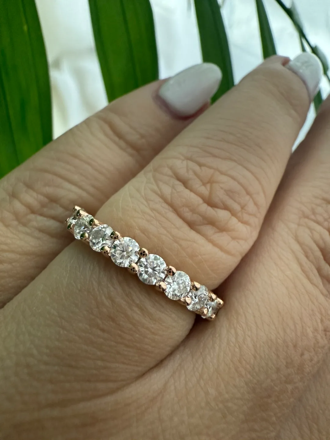 Moissanite 14K real gold ring brand new. image indicator(2)