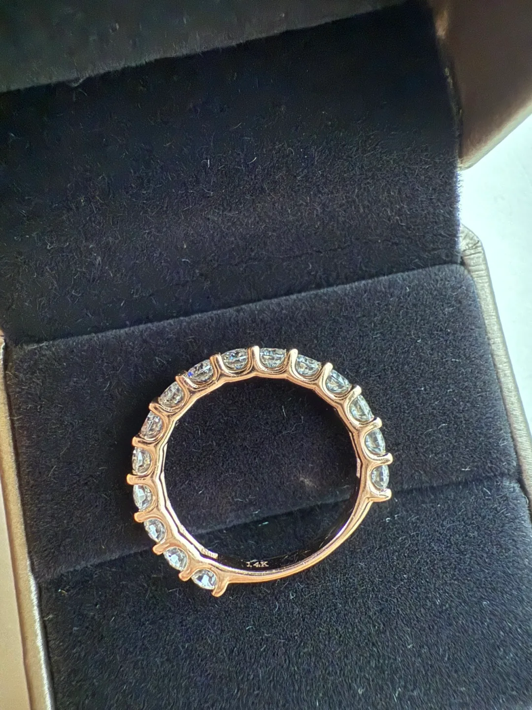 Moissanite 14K real gold ring brand new. image indicator(5)