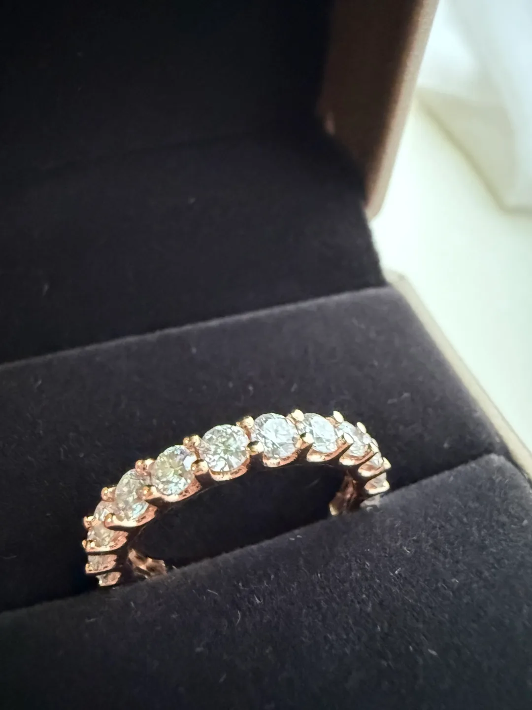 Moissanite 14K real gold ring brand new. image indicator(4)