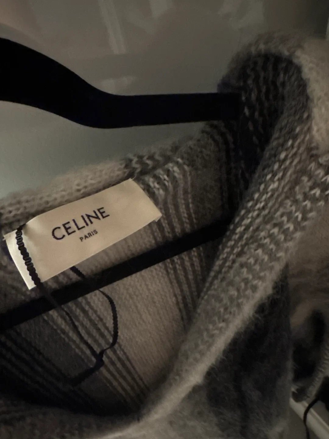 Celine Paris Striped Knit Hoodie image indicator(2)