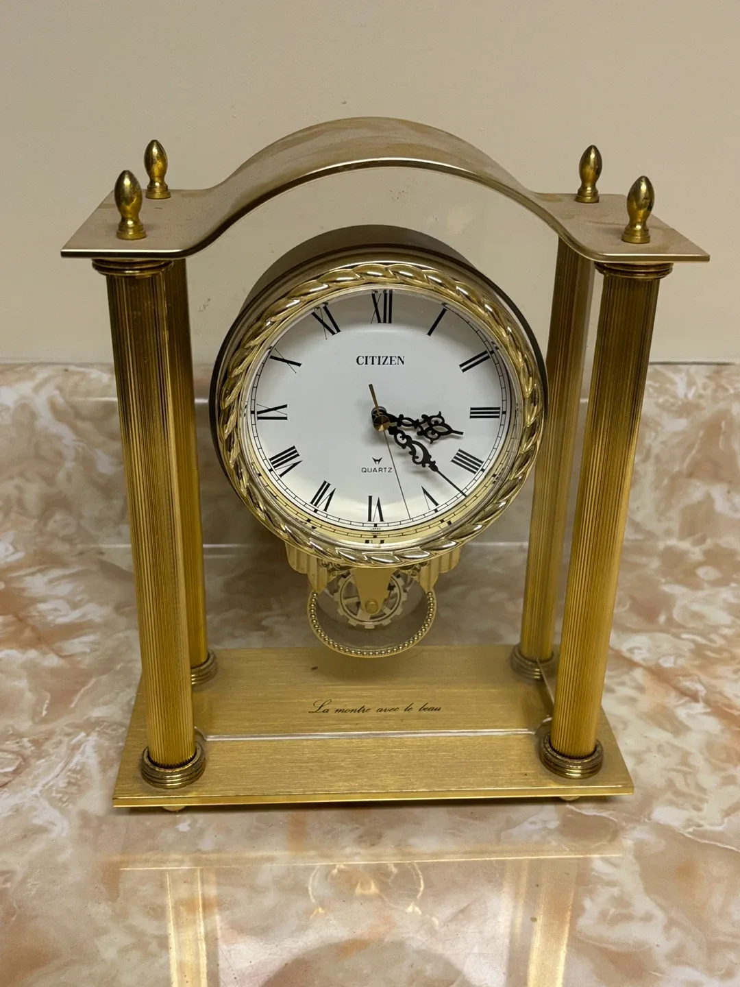Citizen Quartz Table Clock In Gold 4RG666 thumbnail