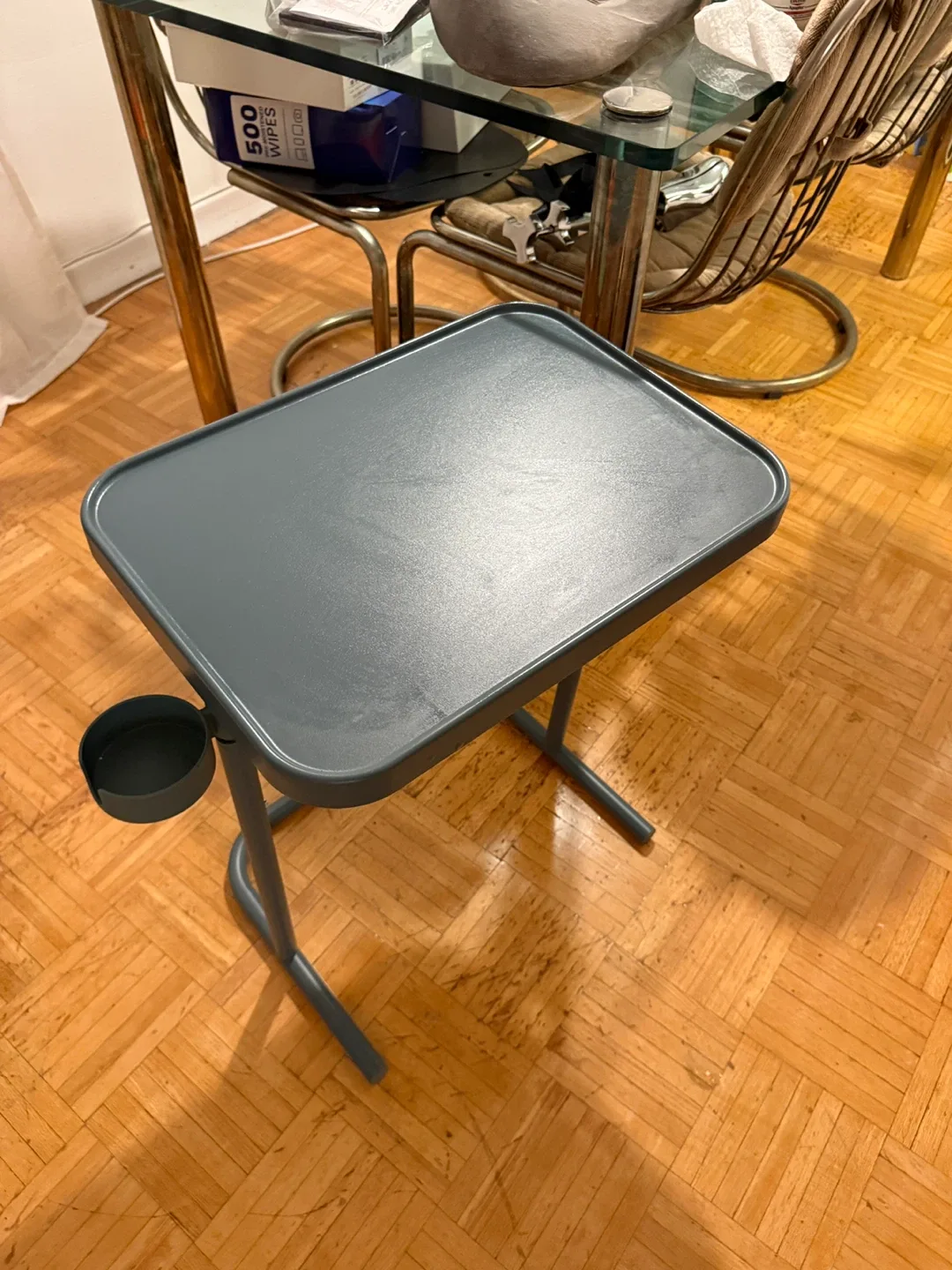 IKEA Folding Tray Table - Grey/Blue thumbnail
