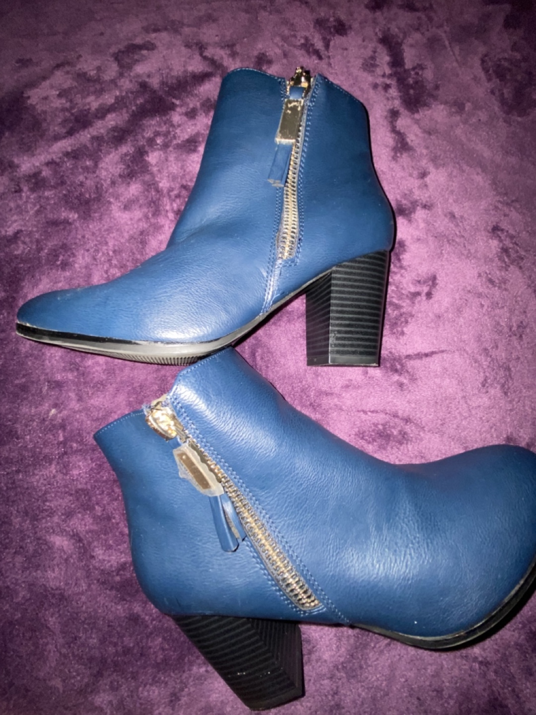 Blue Ankle Boots