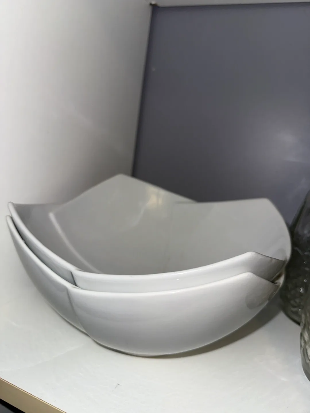 White Serving Bowls - Set of 2 thumbnail