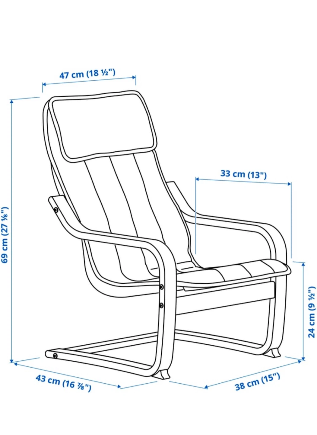IKEA POÄNG Birch Veneer/Knisa Light Beige Armchair - photo 4
