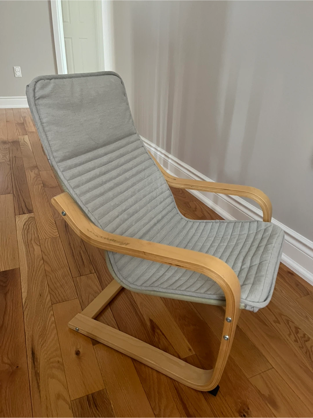 IKEA POÄNG Birch Veneer/Knisa Light Beige Armchair
