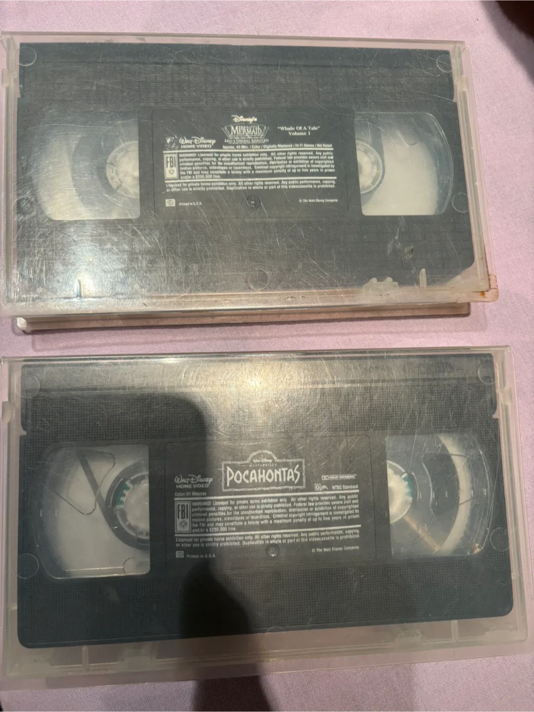 Disney's The Little Mermaid & Pocahontas VHS Tapes thumbnail