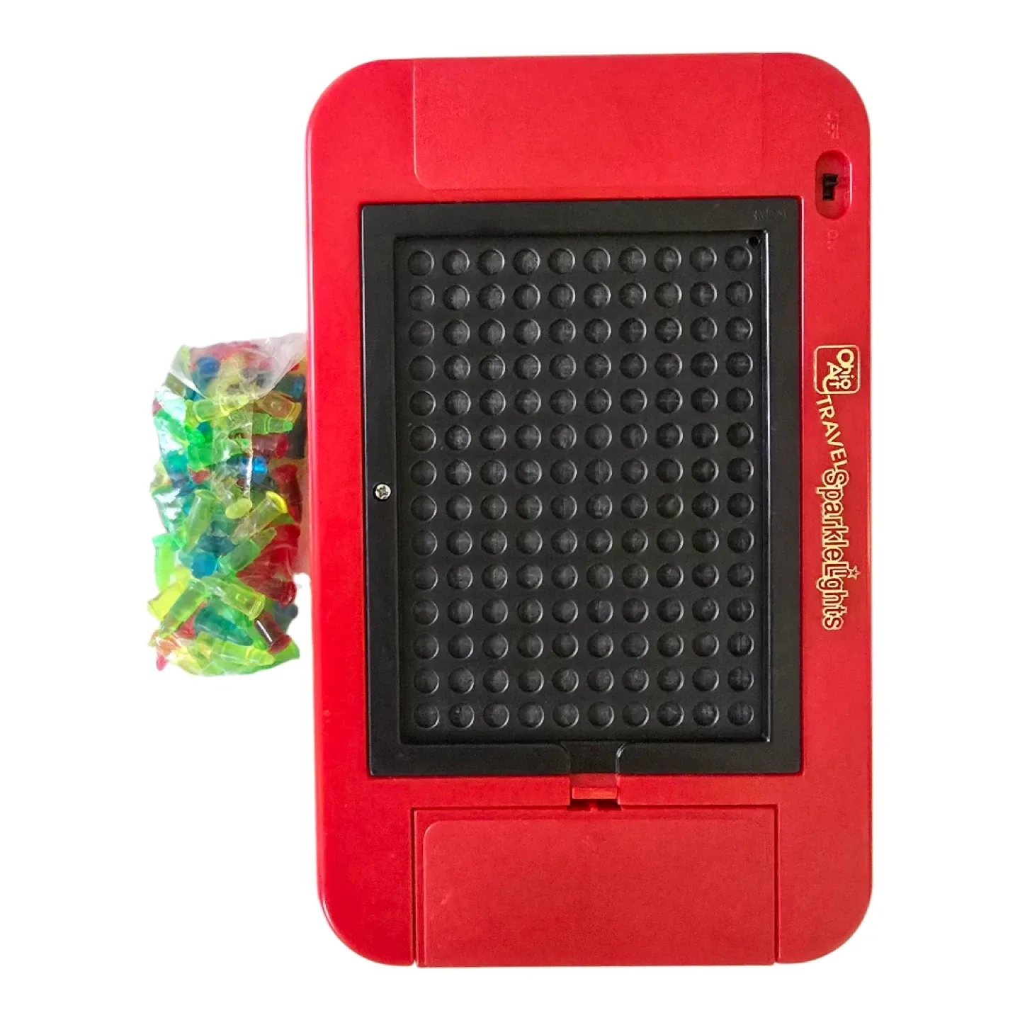 Vintage Sparkle Lights Up Illuminated Peg Drawing Toy Car image indicator(4)