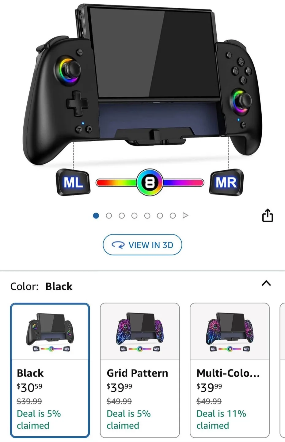 Wireless Switch Controller - Black thumbnail