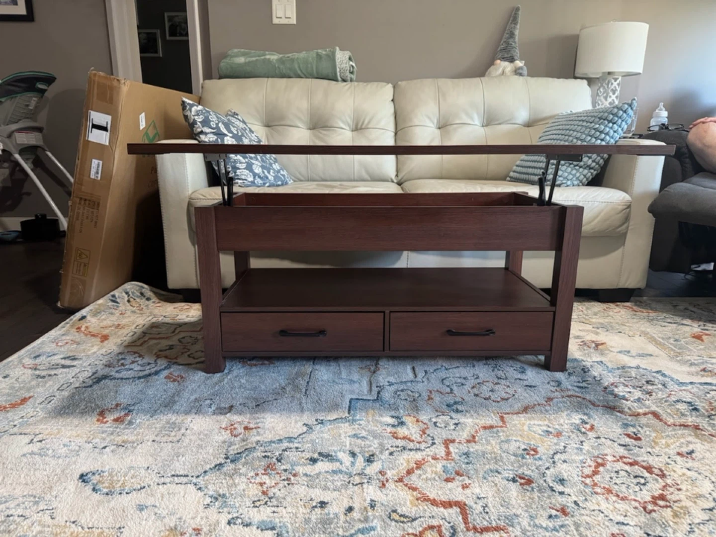 Lift Top Coffee Table - Brown Wood 🥕 - photo 4