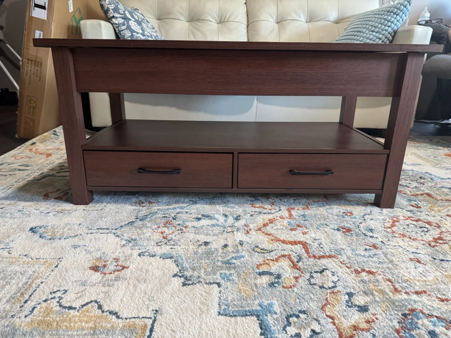 Lift Top Coffee Table - Brown Wood 🥕 - photo 2