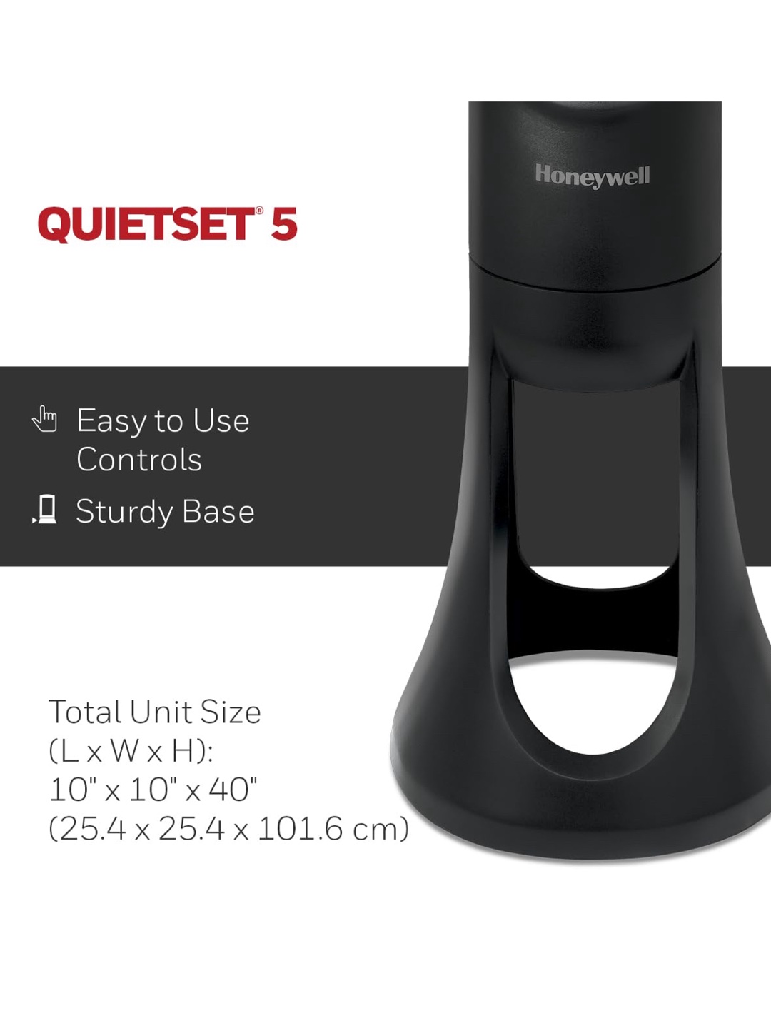 Honeywell QuietSet 5 Whole Room Tower Fan HYF260BC  for sale - photo 4