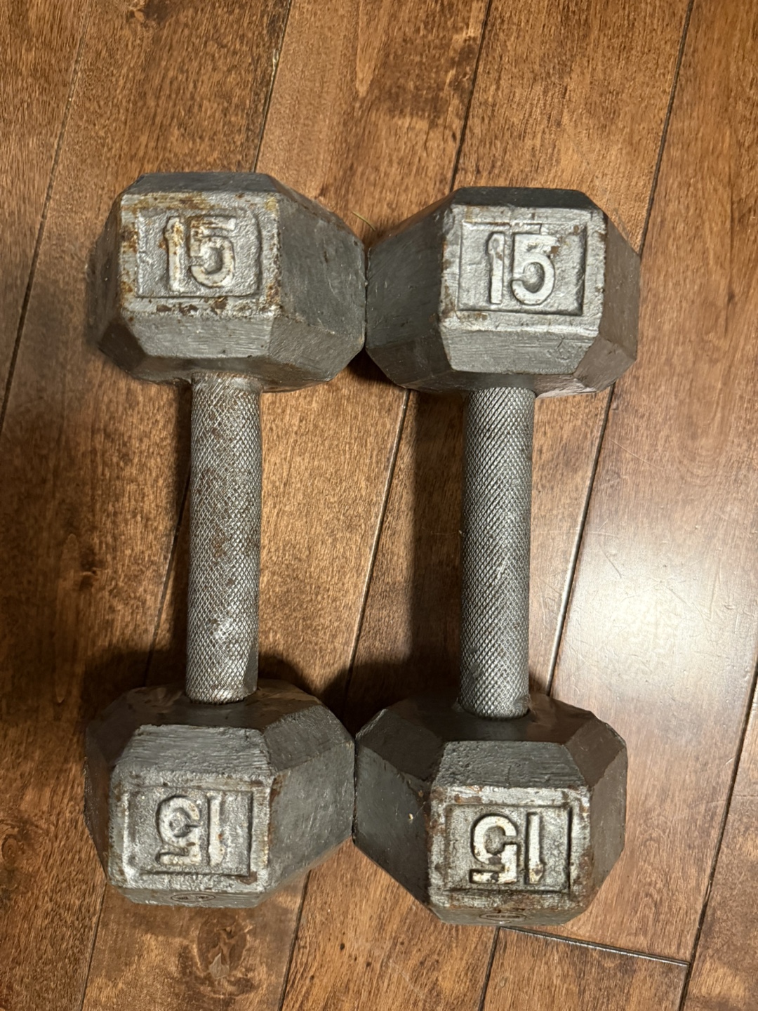Pair of 15 lb Dumbbells