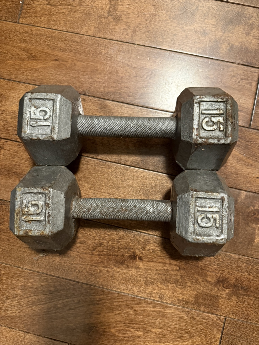 Pair of 15 lb Dumbbells - photo 2
