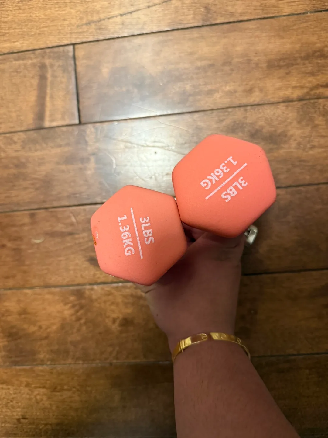 Pair of 3lbs Dumbbells - Pink image indicator(3)