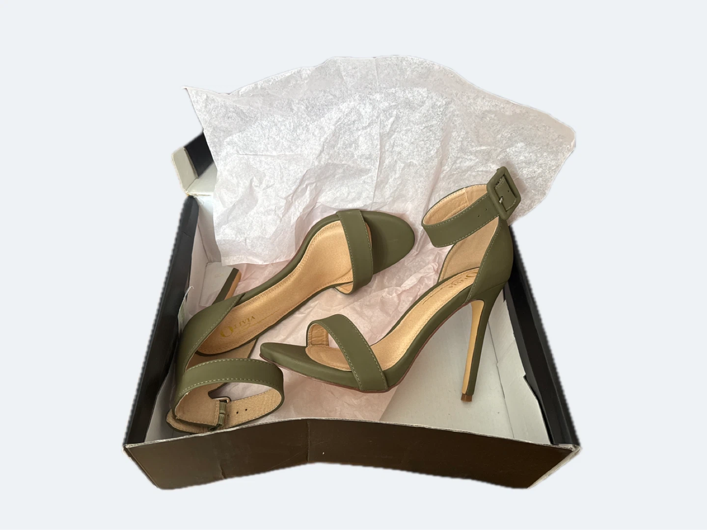 Olivia Miller, Olive Green Heels Size 8 - photo 3