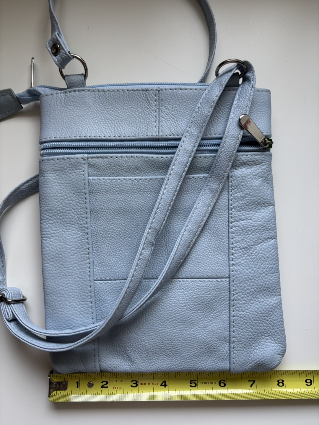 Bentley Light Blue Leather Crossbody Bag - photo 5