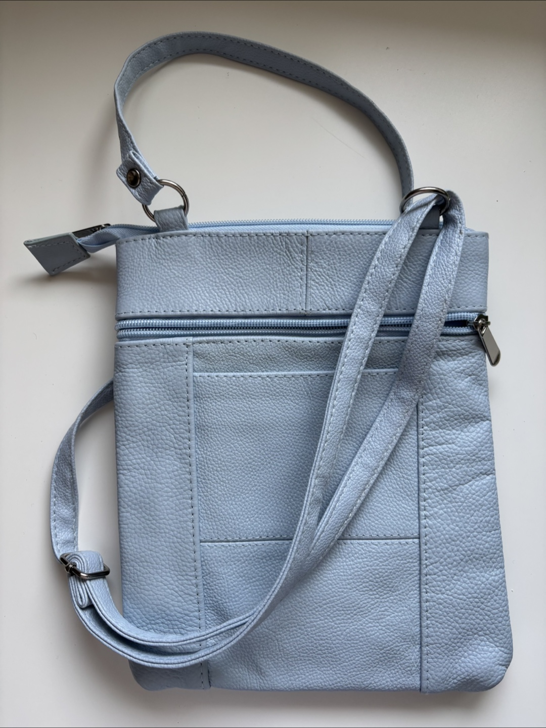 Bentley Light Blue Leather Crossbody Bag - photo 4