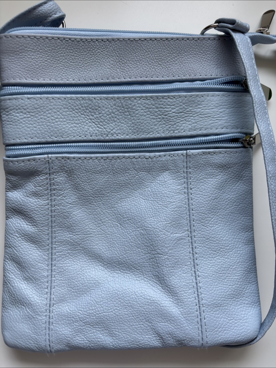 Bentley Light Blue Leather Crossbody Bag - photo 3