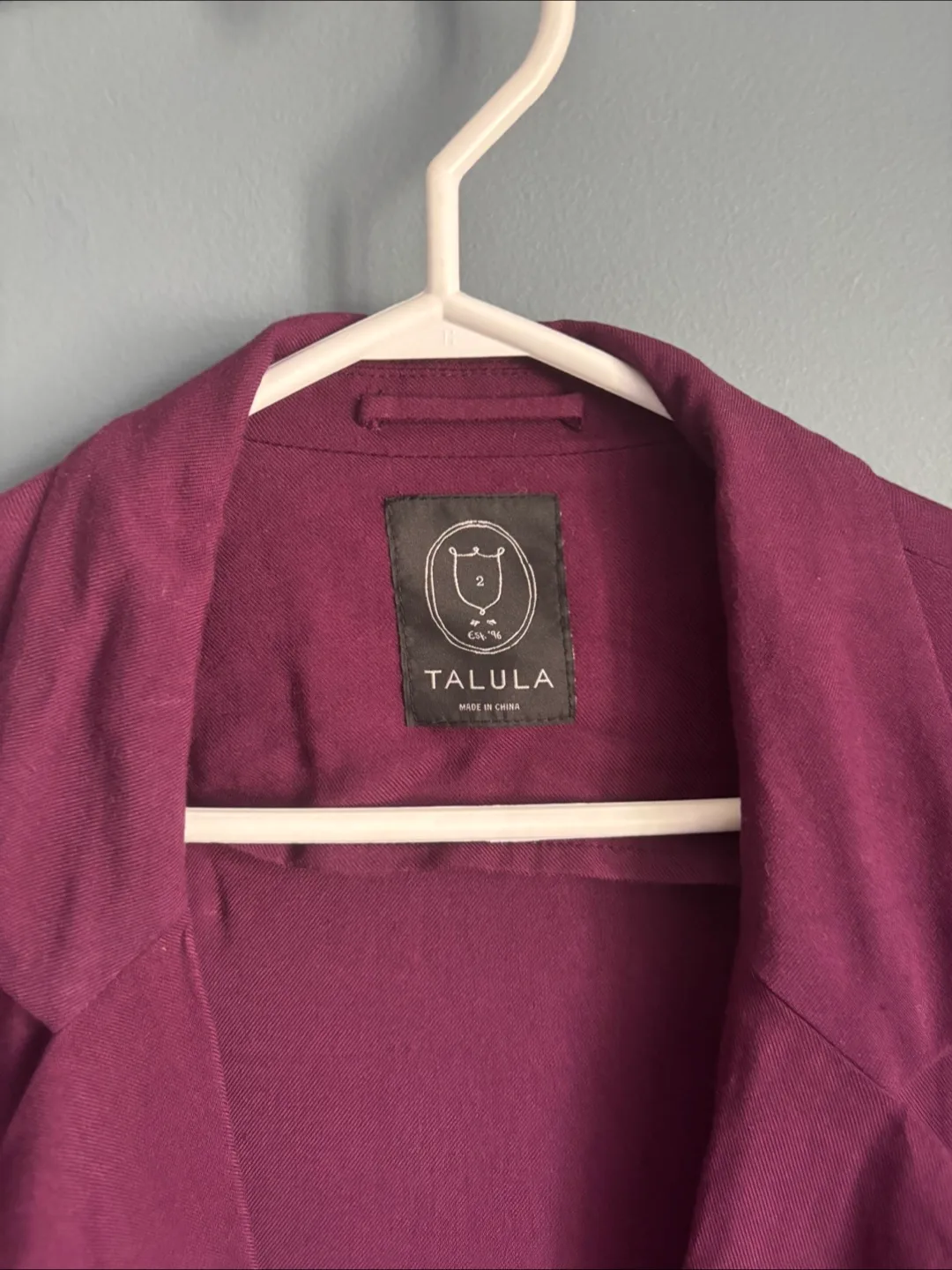 Talula Burgundy Blazer - Size 2 image indicator(2)