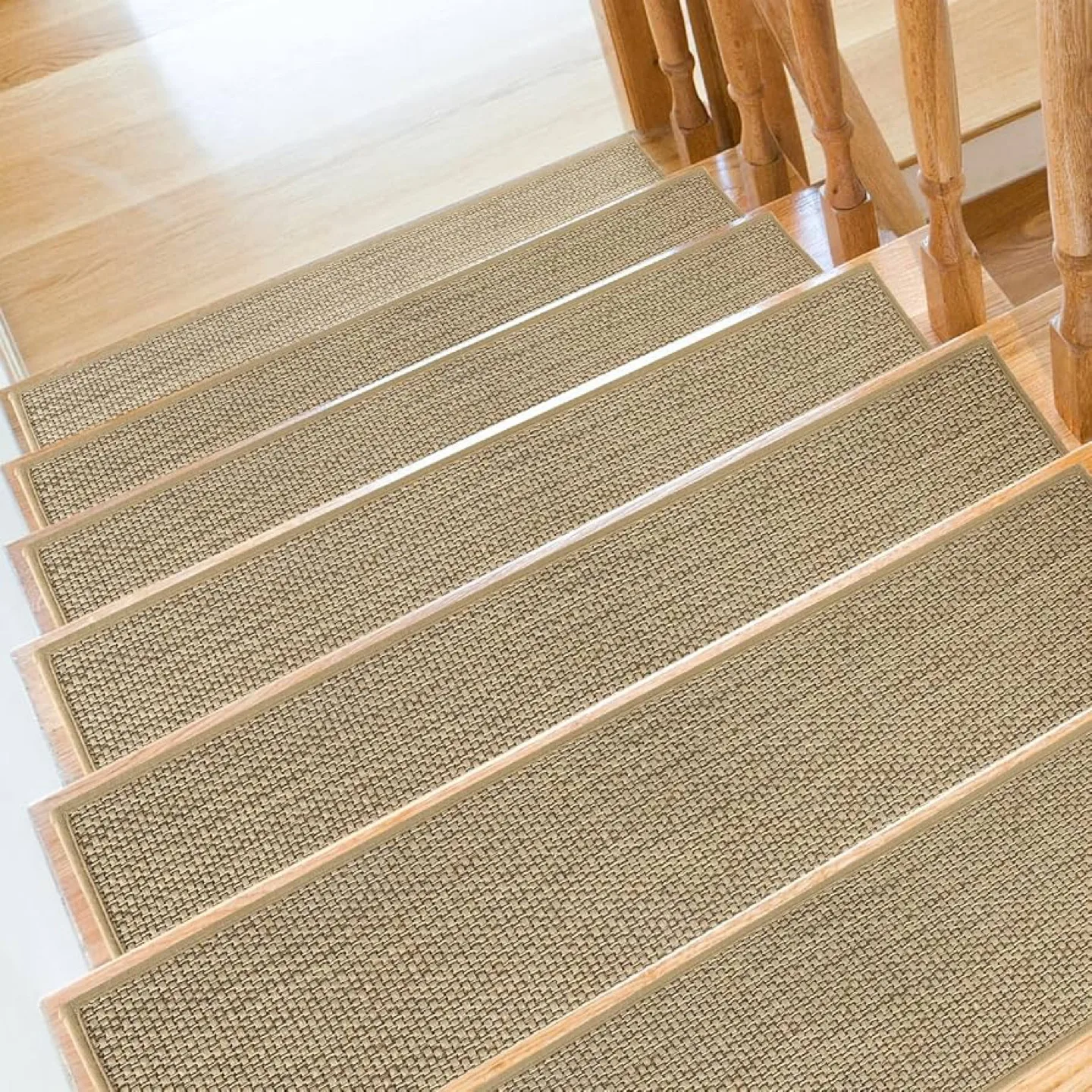 New natural linen Stair-Treads Non Slip, 15PCS Stair thumbnail