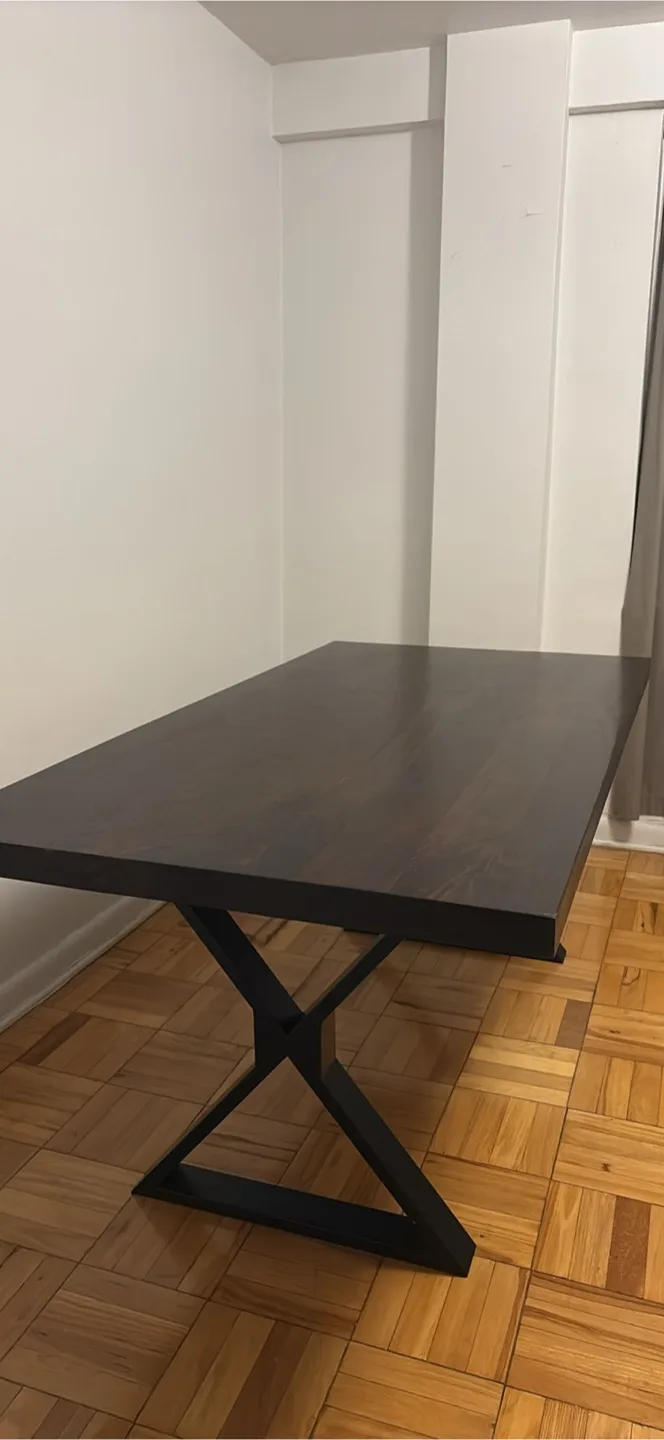 Wazo 6ft Walnut Acacia Wood Dining Table thumbnail
