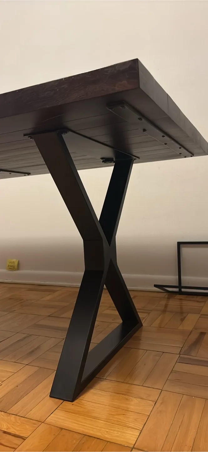 Wazo 6ft Walnut Acacia Wood Dining Table image indicator(4)