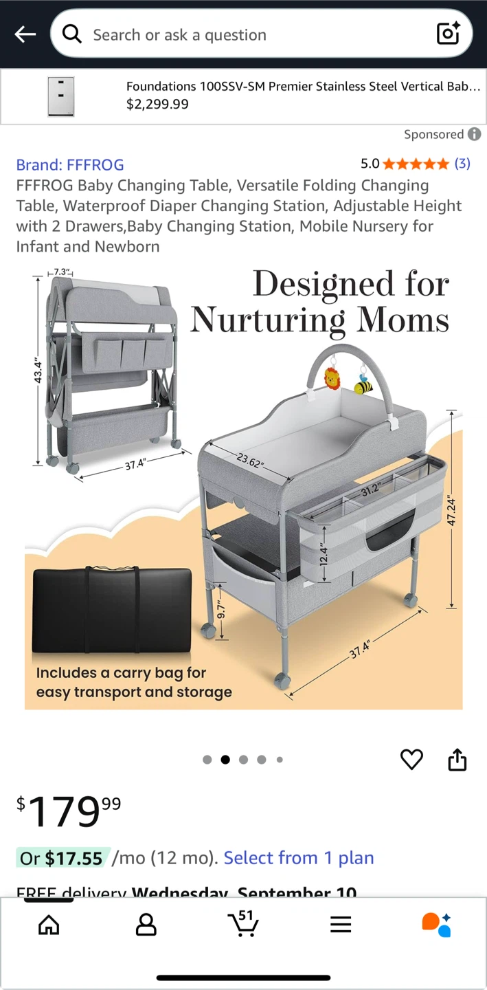 Changing Table, Versatile Folding Changing Table, Waterproof - photo 3